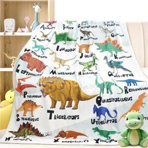 Dinosaur Blanket for Boys Soft Cozy Flannel Warm Dinosaur Unique Gifts Dinosaur
